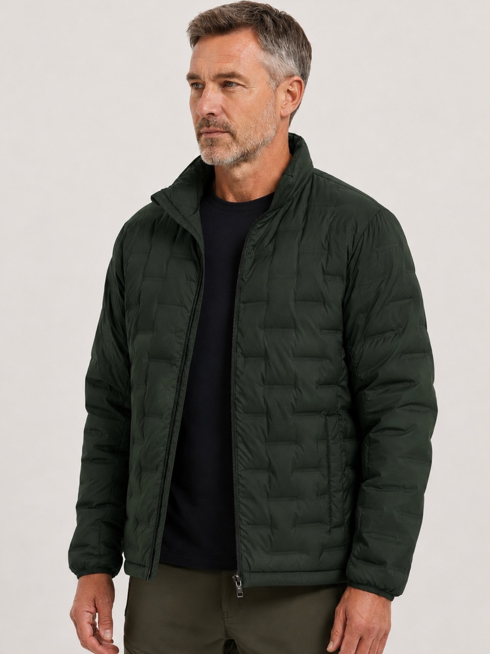 Hawke & Co Feather Filled Cube Seamless Insulated Jacket Coat